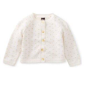Tea Collection Sparkle Baby Cardigan,‎ Golden Cranes, Girl Size XL Party Easter